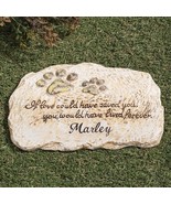 Pet Memorial Cemetery Stepping Stone PERSONALIZED Dog Cat Paw Print Grav... - $40.93