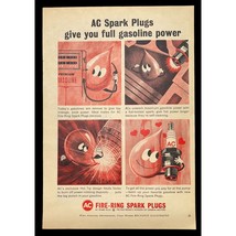 AC Spark Plugs Print Ad Vintage 1963 General Motors GM Gasoline Power - £9.55 GBP