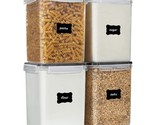 Large Food Storage Containers 5.2L / 176Oz, 4 Pieces Bpa Free Plastic Ai... - $44.99