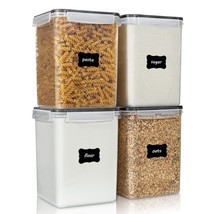 Large Food Storage Containers 5.2L / 176Oz, 4 Pieces Bpa Free Plastic Ai... - £35.54 GBP