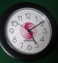 Spindel Plastic Promotional Wall Clock Battery-Operated-RARE-SHIPS N 24 HOURS - £22.62 GBP