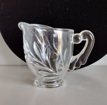 Indiana Glass Vintage Glass Creamer Willow Leaf Design #1008 - £3.91 GBP