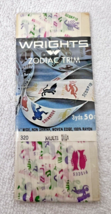 NOS Wrights Trim Zodiac Purple Pink Green Trim Seam Binding MIP 3 Yards ... - $8.42