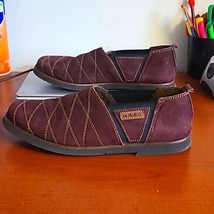 Italian Loafers Men&#39;s Sz 9.5 US Burgandy Suede OR MARCO BY ERCOLUS VERY ... - $69.99