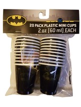 Batman Logo 20 Pack Plastic Mini Cups 2 oz BPA Free Free Shipping! - $10.36