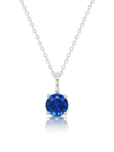 Authentic Crislu September Birthstone Charm Pendant in Platinum - Sapphire - £67.04 GBP