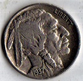1937 P Buffalo coin (Indian Head) Nickel - $3.95