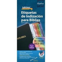 Spanish Rainbow Bible Indexing Tabs: Bible Indexing Tabs [With Booklet] Tabbies - £7.52 GBP