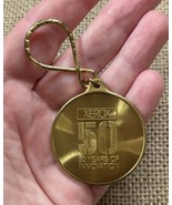 Vintage Xerox 50 Years Of Innovation Webster Manufacturing Golden Keychain - $19.80