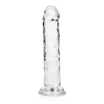 Realrock Crystal Clear Straight Realistic Dildo With Suction Cup 6&#39;&#39; Tra - $245.12 MXN