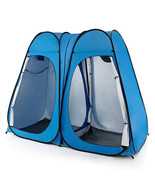 Oversized Pop Up Shower Tent with Window Floor and Storage Pocket-Blue -... - £125.20 GBP