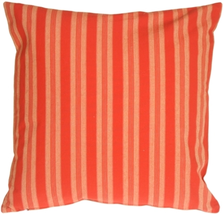 Tuscan Stripes in Red Throw Pillow, Complete with Pillow Insert - £33.34 GBP