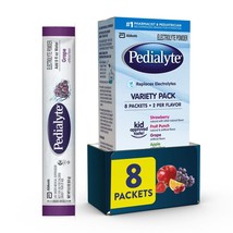 Pedialyte Electrolyte Powder Packets, Variety Pack, Hydration Drink, 8 Single-Se - £13.58 GBP