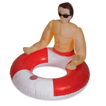 Drinking Buddies Inflatable Hunk Pool Ring - Lifeguard - £42.35 GBP