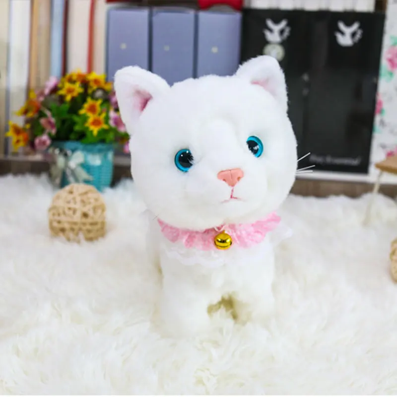 Robot Cat Sing Songs Interactive Cat Electronic Plush Kitty Pet Walk Miaow - £45.82 GBP