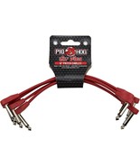 Pig Hog Lil Pigs 6 In Low Profile Patch Cables 4 Pack, Candy Apple Red - $42.38 CAD