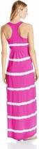 Soybu Womens Activewear Tie Dye Striped Maxi Dress Size Medium Color Amaryllis - £73.23 GBP