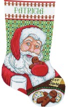 DIY Design Works Santas Cookies Christmas Counted Cross Stitch Stocking Kit 5922 - £23.11 GBP