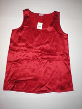 New Designer J. Jill 100% Silk Cami Red Tank XS Womens Sleeveless Top NWT  - £69.61 GBP