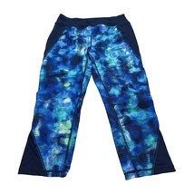 Calvin Klein Leggings Women&#39;s Medium Blue Tie-Dye Elastic Waist Performance - £15.99 GBP