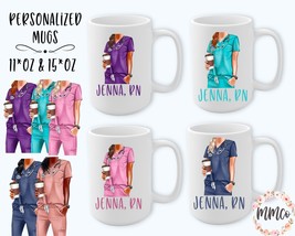 Personalized Nurse Coffee Mug, Mug For RN, Gift For Nurse Graduation, CN... - £14.38 GBP+