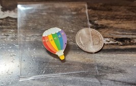 Rainbow Hot Air Balloon Lapel Hat Cap Pin - £5.06 GBP