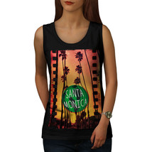 Wellcoda Santa Monica City Holiday Womens Tank Top, Los Athletic Sports Shirt - £14.87 GBP+