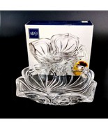 Mikasa Flores 7.5&quot; Sweet Dish Glass Crystal Made in Japan with Box Trink... - $26.40 CAD