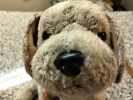 Ty Beanie Babies Tricks The Gray Doggy With Burgundy Bow - $10.99