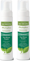 Medline Remedy Phytoplex No-Rinse Foam Cleanser, For Sensitive Skin, 8 fl oz x2 - £13.38 GBP