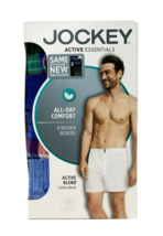 Jockey Active Essentials Boxers Men XL (40-42) Multicolor Woven 4 Pairs - £15.43 GBP