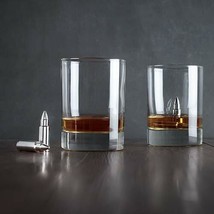 Stainless Steel Bullet Glacier Whiskey Rocks Foster and Rye 3879 Silver ... - $24.95