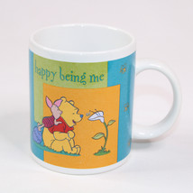 Winnie The Pooh And Piglett Happy Being Me Coffee Mug Colorful And Cute Tea Cup - £8.40 GBP