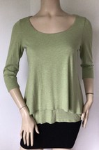 PURE JILL Heathered Green Elliptical 3/4 Sleeve Top/Shirt (Size XS) - £19.53 GBP