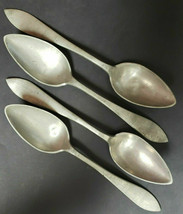 Early Primitive Farm Americana Colonial Pewter Serving Large Spoons 8.25&quot; PB164 - £148.54 GBP