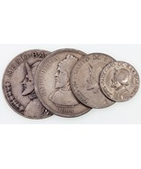 Moneda De Plata De Panamá 1904-1930 Lote De 4 KM# 4, 10.1, 11.1, 12.1, 13 - $64.33