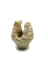 Handmade Ceramic Vase Textured Pottery Irregular Shape Abstract Sculptur... - £246.34 GBP
