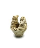 Handmade Ceramic Vase Textured Pottery Irregular Shape Abstract Sculptur... - £246.34 GBP