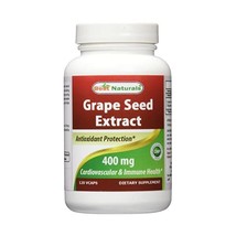 Best Naturals Grape Seed Extract 400 mg Veggie Capsule, 120 Count  - $36.00