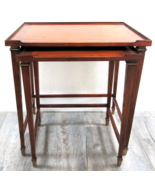 Pair of Sherrill CTH Occasional Mahogany Nesting Tables with Brass Feet - $2,090.23 CAD