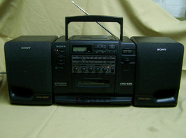 Sony CFD-535 Radio Cassette Stereo Boombox Mega Bass Equalizer AS IS/NO CD - £19.78 GBP