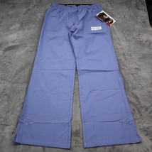 Dickies Pants Womens L Blue Medical Uniform Bootcut Scrub Pull On Bottoms - £17.89 GBP