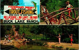 Pescatore Dream Trota Pesca Sporgente Lago Ranch Angola Indiana IN Cromo - £4.04 GBP