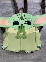 Star Wars Grogu Baby Yoda Mandalorian Child Frog Mini Backpack Loungefly - £36.51 GBP
