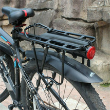110 Lbs Load Cycle Bike Rear Rack Adjustable Alloy Carrier Seat Support Bracket - £40.77 GBP