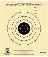 NRA TQ-7 Official 25 Foot Rapid Fire Pistol Target -- 100 on heavy paper... - $24.25 CAD