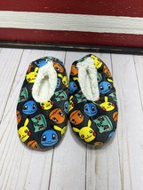 Pokemon Pikachu Boys Girls Fuzzy Babba Slippers Socks - Size 9” Toe To Heel - £9.38 GBP