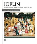 THREE PIANO RAGS, By Scott Joplin, Edited by Maurice Hinson  BRAND NEW! - $7.59