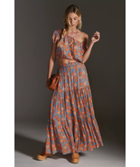 New Anthropologie SUNDRY Floral Puff Sleeve Top + Tiered Skirt $318 S (1... - £83.54 GBP