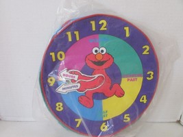 SESAME STREET KIDS TODDLERS ROUND BACKPACK ELMO W/LEARNING CLOCK IN FRON... - $5.89
